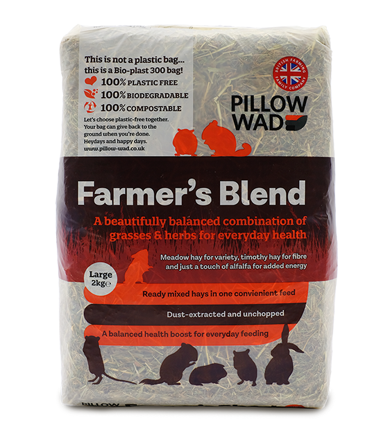 Farmer's Blend Hay (Mix of Meadow, Timothy, and Alfalfa Hay) 2kg