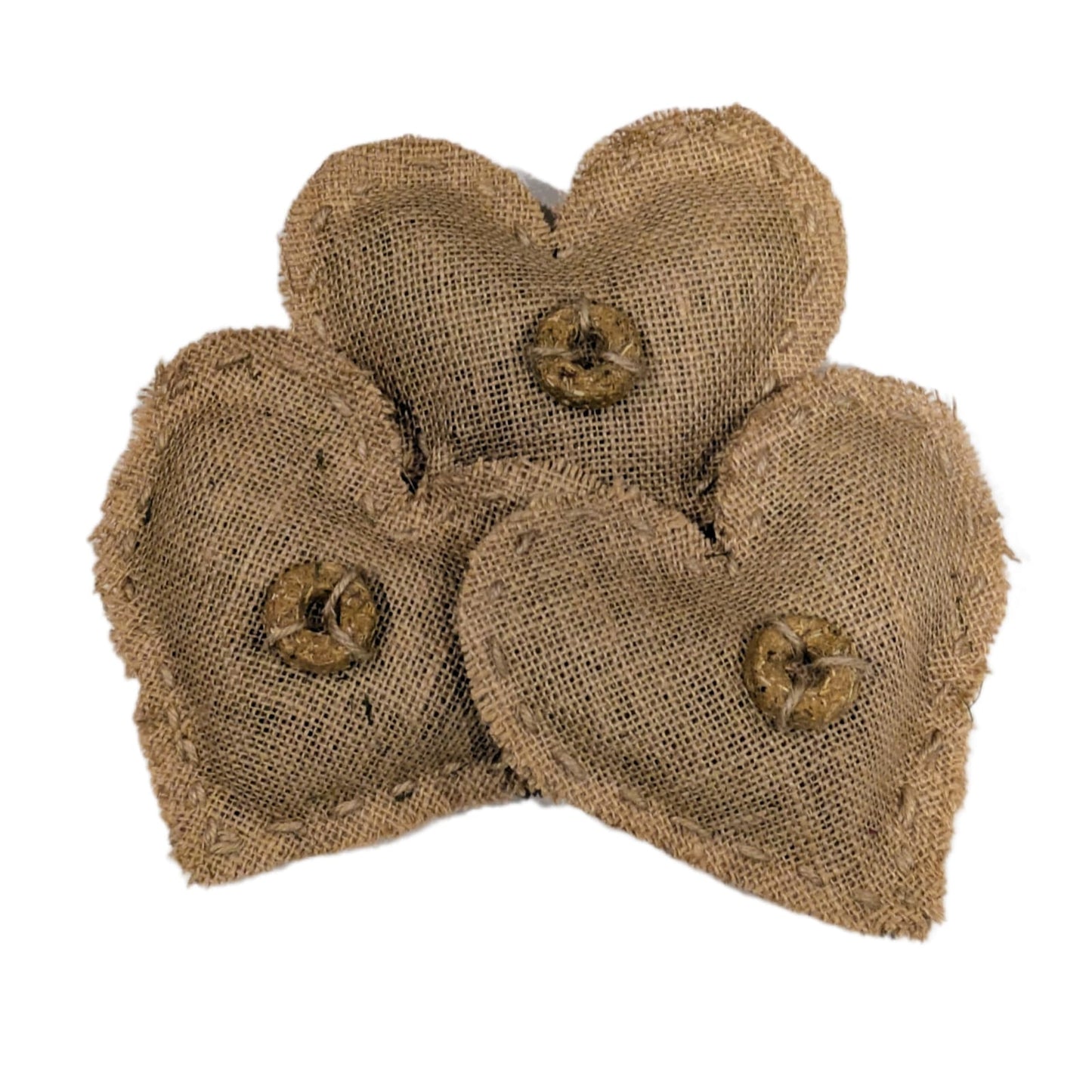 Forage Filled Hessian Heart