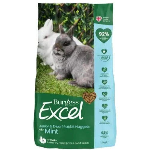 Burgess Excel Junior and Dwarf Rabbit Pellets 1.5kg