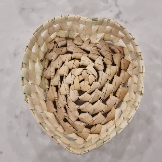 Heart Palm Leaf Platter