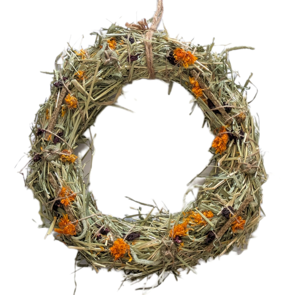 Christmas Hay and Hazel Wreath