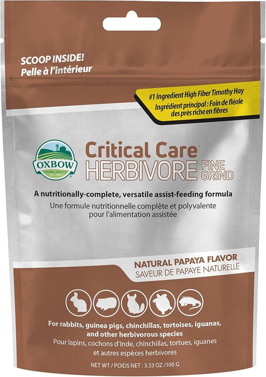 Oxbow Critical Care Herbivore Fine Grind (Papaya)
