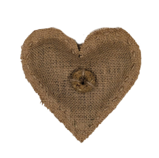 Forage Filled Hessian Heart