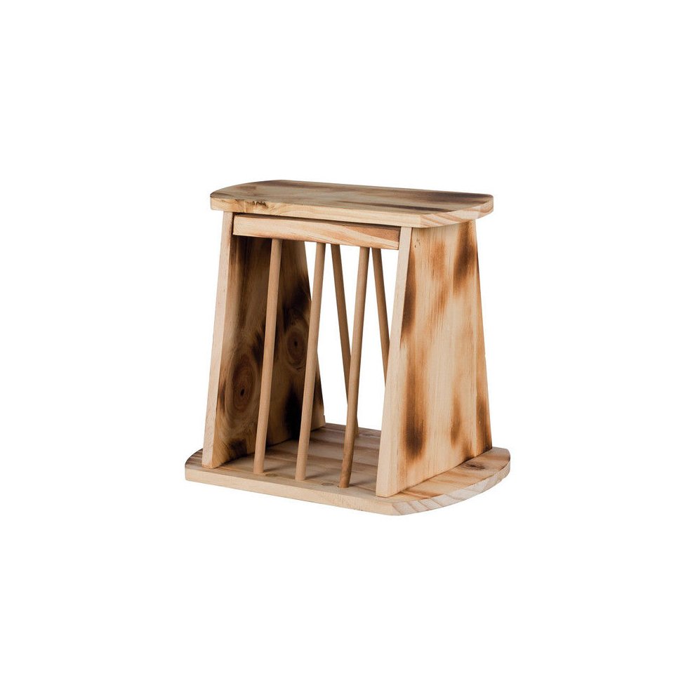 Flamed Wood Free-Standing Hay Rack